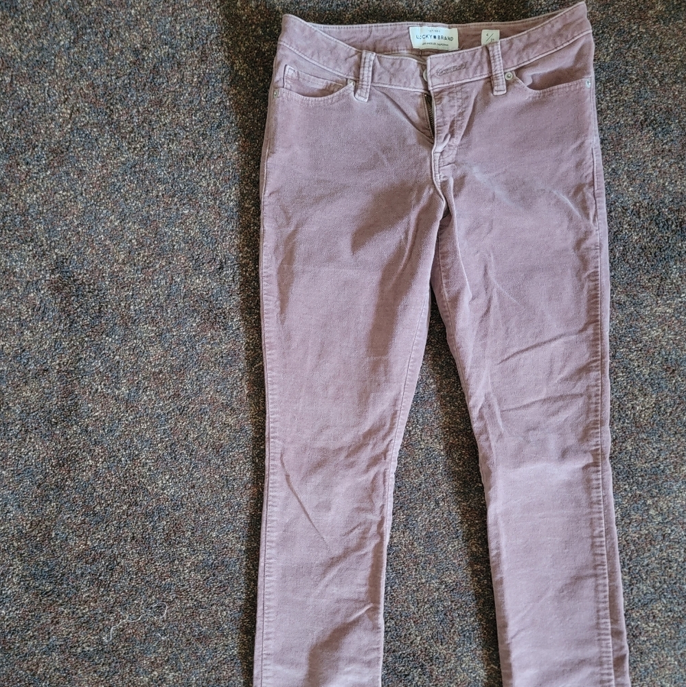 Lucky Brand Velvet Blush/Mauve Lolita Skinny, Size 4/27